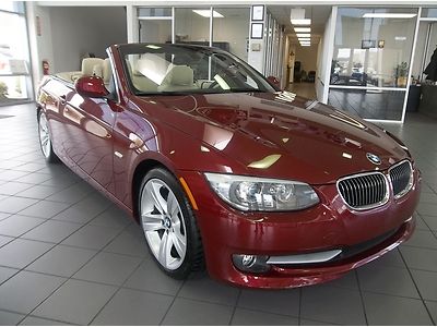 328i convertible! vermillion red! harman kardon surround sound! sharp looking!!!