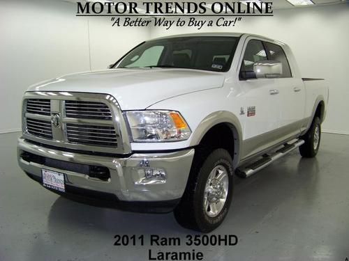 Mega cab 4x4 diesel laramie navigation rearcam htd seats 2011 dodge ram 3500 34k