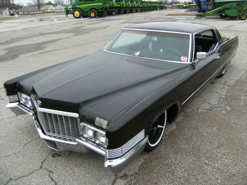 1970 cadillac 2dr hardtop ratrod sled slammed hotrod tail dragger