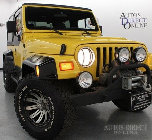 We finance 2001 jeep wrangler sport hard top 4wd 4.0l 5spd 33k a/c alpine winch