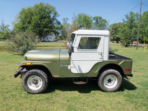 1973 jeep cj5 . amc jeep with meyer 1/2 cab  original paint .