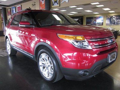 2012 ford explorer limited 4x4 navigation back up camera red