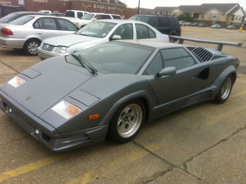 1989 lamborghini countach 25th anniversary iconic car, rare silver color