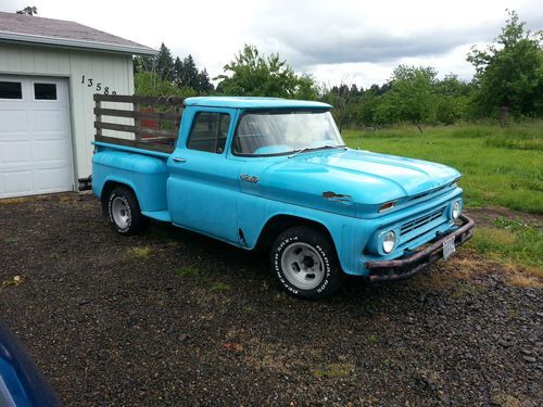 1962 chevy short stepside c10 pickup truck 283 62 big back window  chevrolet