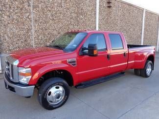 2008 ford f350 lariat crew cab dually-powerstroke diesel-4x4-low miles-clean