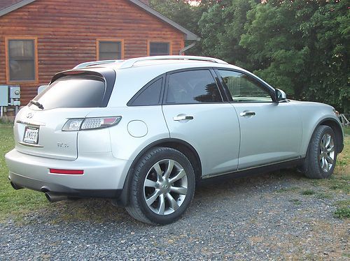 2006 infiniti fx35 fx 35 silver w/black leather, navigation, tech, touring+cams