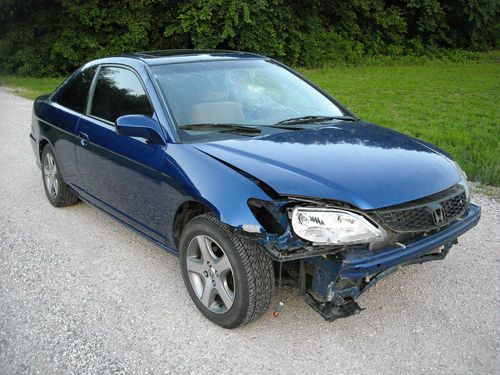 2004 honda civic ex coupe rebuilder parts car autocross