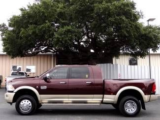 2012 burgundy laramie longhorn mega dually 6.7l i6 4x4 sun roof navigation dvd