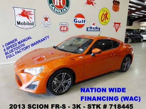 2013 fr-s,2.0l,6 speed trans,hd radio,bluetooth,cloth,17in whls,3k,we finance!!