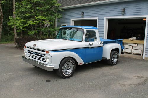 1966 f-100 step side hot rod pickup truck