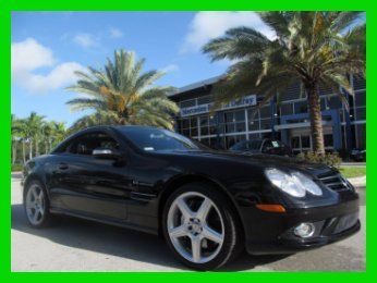 07 obsidian black sl-55 amg convertible *panorama roof *carbon fiber trim