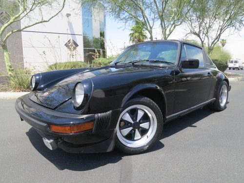 911sc 3.0l 5 speed manual leather seats triple black nr no reserve like 77 78 80