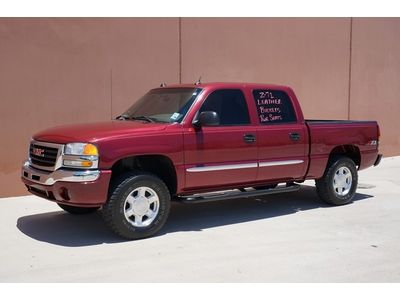 05 gmc sierra slt z71 crew cab 4x4 heated leather seats bose sound carfax cert !