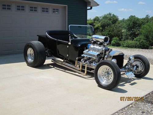 23 t roadster street rod black, stainless steel frame, chrome