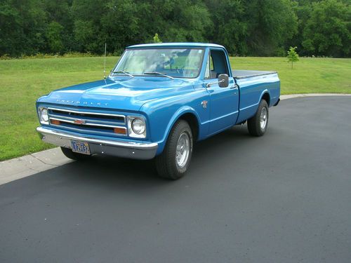 Chevrolet Chevy C-20 long bed 3/4 ton 2WD blue same family since 1969 auto trans, image 3