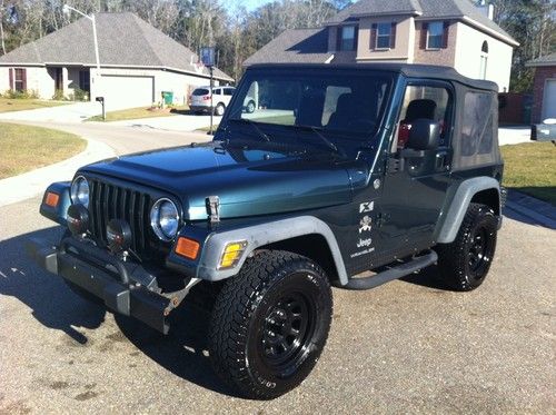 2005 jeep wrangler x sport utility 4.0l 6 cyl 6 spd manual a/c 05 4x4 50k miles!