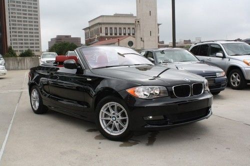 128i convertible red leather 6 speed manual push to start, factory warranty