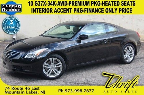 10 g37x-34k-awd-premium pkg-interior accent pkg-heated seats-finance only price