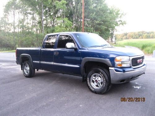 2002 gmc sierra sle 4x4 truck extended cab pickup