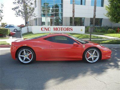 2010 ferrari 458 italia coupe rosso corsa 3,190 miles huge msrp great condition