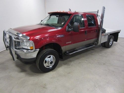 03 ford f-350 lariat flatbed 4x4 crew cab  power stroke turbo diesel drw 80+pics