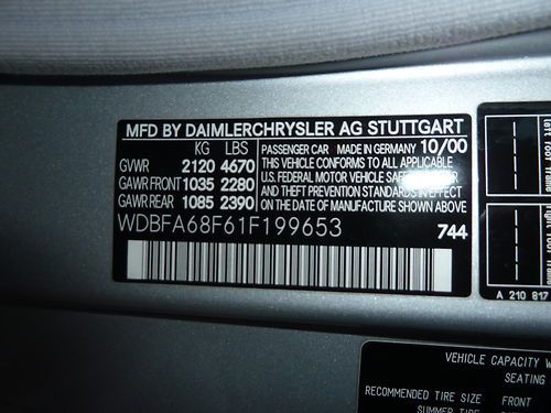 2001 Mercedes-Benz SL500 Base Convertible 2-Door 5.0L, US $21,900.00, image 14