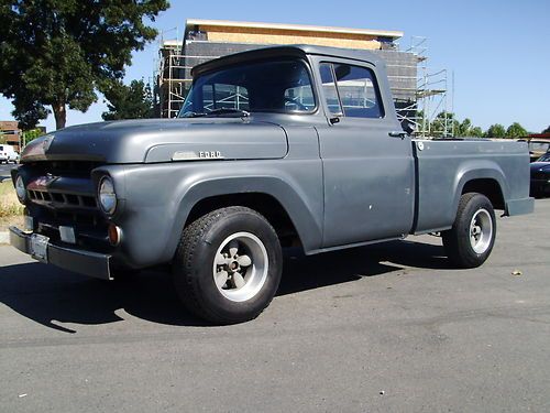 1957 ford f-100 short bed fleetside v8 northern california truck solid survivor