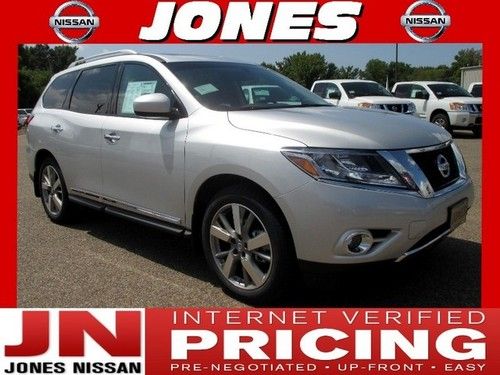 New 2014 nissan pathfinder 2wd platinum premium package msrp $43095 silver