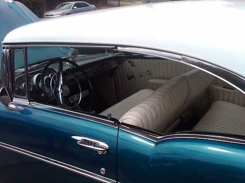 Chevrolet 1957 Bel Air 2tone Blue Metallic Teal and Cream Top  F.I. Tribute, US $25,000.00, image 5