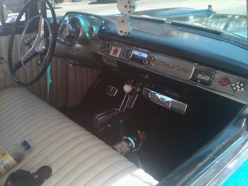 Chevrolet 1957 Bel Air 2tone Blue Metallic Teal and Cream Top  F.I. Tribute, US $25,000.00, image 8