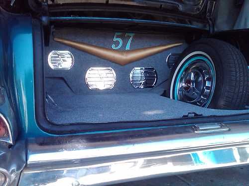 Chevrolet 1957 Bel Air 2tone Blue Metallic Teal and Cream Top  F.I. Tribute, US $25,000.00, image 13