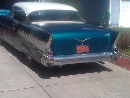 Chevrolet 1957 Bel Air 2tone Blue Metallic Teal and Cream Top  F.I. Tribute, US $25,000.00, image 16