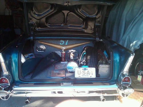 Chevrolet 1957 Bel Air 2tone Blue Metallic Teal and Cream Top  F.I. Tribute, US $25,000.00, image 22