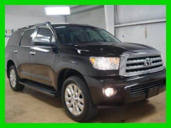 2012 toyota sequoia 4x4, platinum, moonroof, rr dvd, navi, 2nd row capt., 23k mi