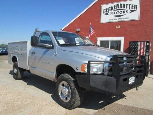 2005 dodge ram 2500 5.9l cummins turbo diesel 4x4 6 spd reg.cab knapheide utill!