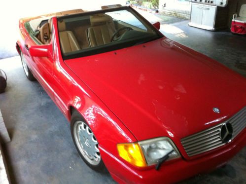 1991 mercedes 500sl roadster red convertible