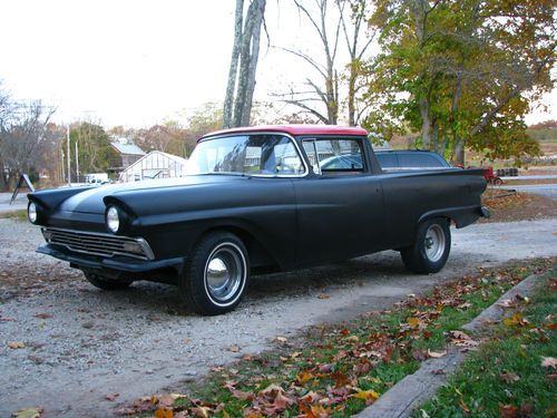1957 ford ranchero 390 auto project calif blk plate runs &amp; drives 1958 1959