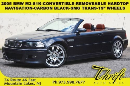 05 m3 81k convertible removeable hardtop nav carbon black smg trans 19 wheels