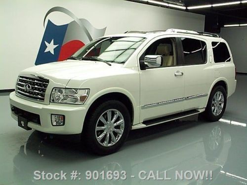 2010 infiniti qx56 8-pass sunroof nav dvd leather 58k!! texas direct auto