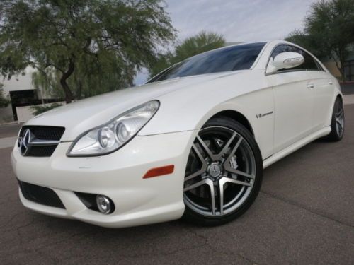 Designo mystic white 67k orig miles navi loaded 19inch whls cls63 07 08 cls550