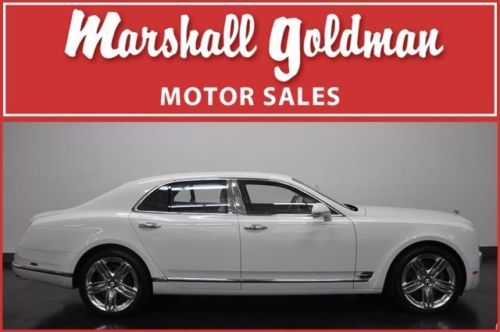 2012 bentley mulsanne artica white w/twine leather interior only 5500 miles