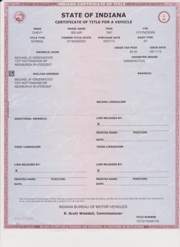 1957 CHEVROLET BEL AIR 2DR HARDTOP 283 AT, 49 K ACT MILES, LOW RESERVE, image 68