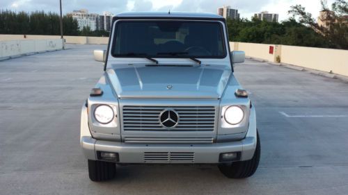 2002 mercedes-benz g500 sport utility 4-door 5.0l silver with black interior.