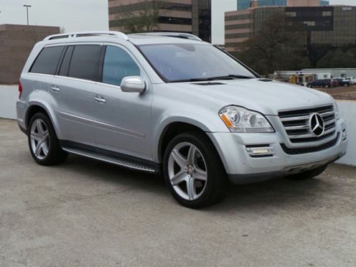 2010 mercedes-benz gl-class gl550 silver black navigation dual sunroof  amg rims