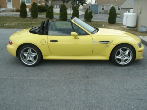 2000 BMW M Roadster Dakar Yellow 3.2L Convertible Rare Excellent Condition Z3, image 5