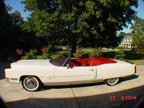 1971 eldorado cadillac cv, 40k mi documented/ white-red, very nice