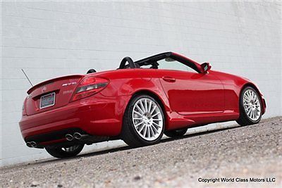 1-owner 25k 05 mercedes slk55 v8 roadster red best deal! 04 06 07 sl 500 55 600