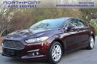 2013 ford fusion se burgundy leather bluetooth satellite radio clean carfax