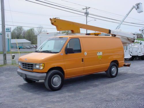 1994 ford e350 commercial bucket van 53k act.mi. va.gov. service van 34&#039; work ht