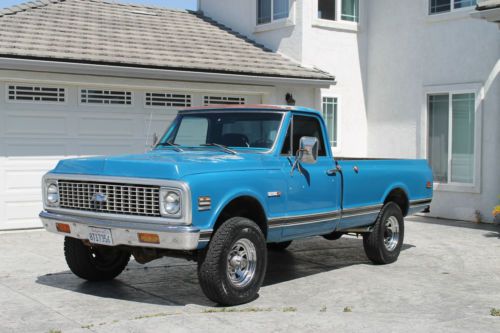 1972 chevy k-20 4 x 4 longbed truck cheyenne